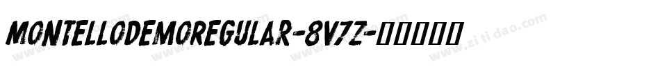 MontelloDemoRegular-8V7z字体转换