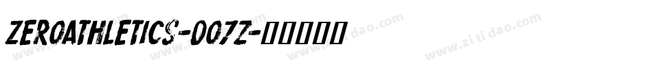 ZeroAthletics-0o7z字体转换