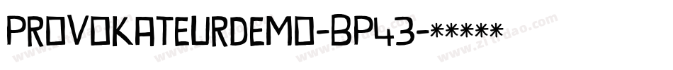 Provokateurdemo-BP43字体转换
