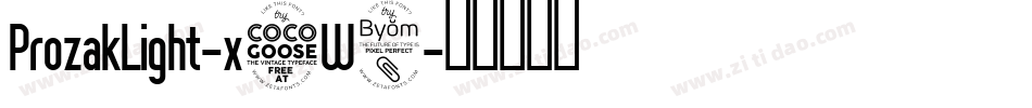 ProzakLight-x5W8字体转换