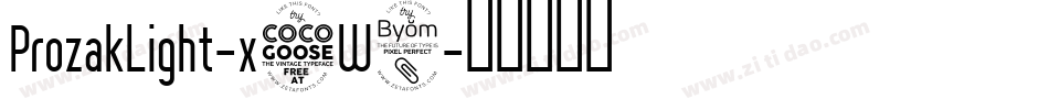 ProzakLight-x5W8字体转换