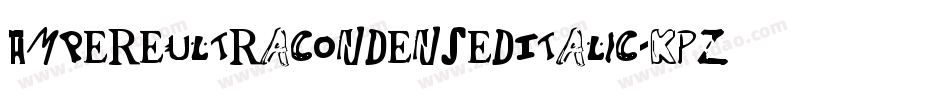 AmpereUltracondensedItalic-KPzZ字体转换