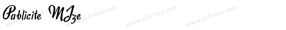 Publicite-MJze字体转换