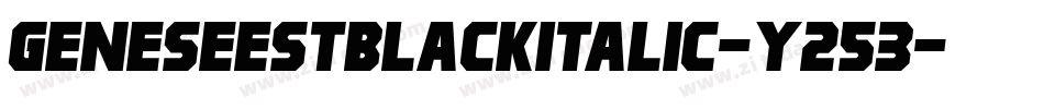 GeneseeStBlackItalic-y253字体转换