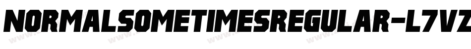 NormalsometimesRegular-l7VZ字体转换