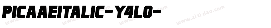 PicaaeItalic-Y4lo字体转换
