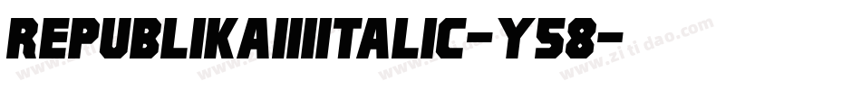 RepublikaIiiItalic-Y58字体转换