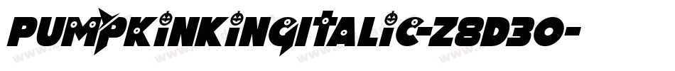 PumpkinKingItalic-z8d30字体转换