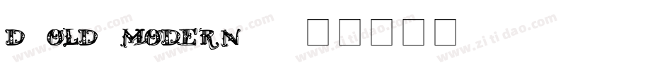 D_OLD_MODERN_2字体转换