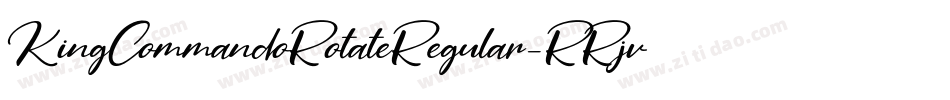 KingCommandoRotateRegular-RRjv字体转换
