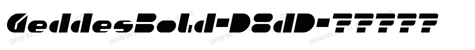 GeddesBold-D8dD字体转换