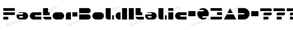 FactorBoldItalic-Z3AJ字体转换