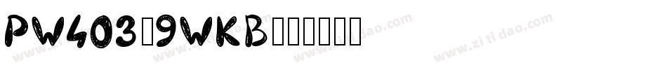 Pw403-9WKB字体转换