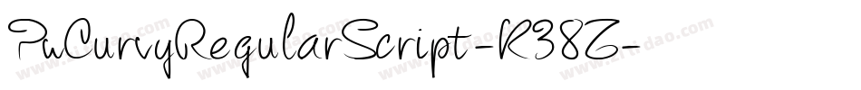 PwCurvyRegularScript-K38Z字体转换