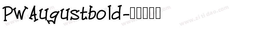 PWAugustbold字体转换