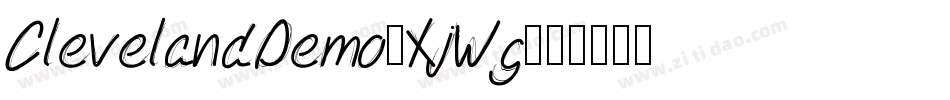 ClevelandDemo-XjWg字体转换