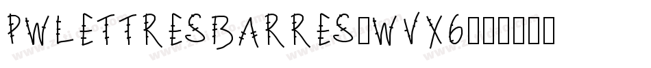 Pwlettresbarres-wvx6字体转换