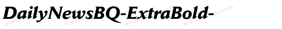 DailyNewsBQ-ExtraBold字体转换