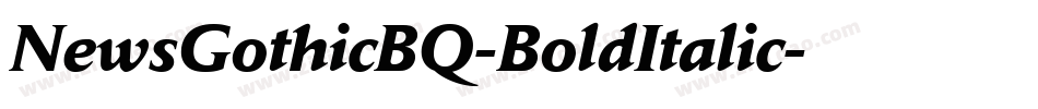 NewsGothicBQ-BoldItalic字体转换