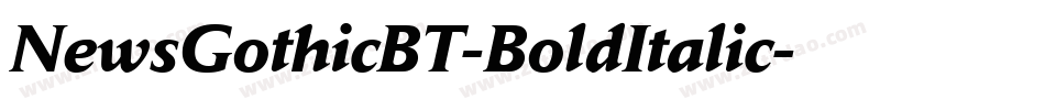 NewsGothicBT-BoldItalic字体转换