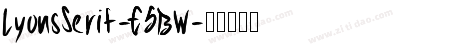 LyonsSerif-E5BW字体转换