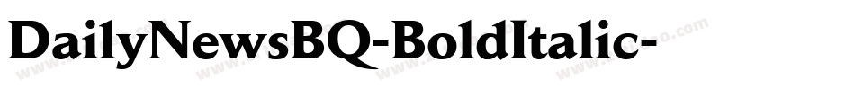 DailyNewsBQ-BoldItalic字体转换