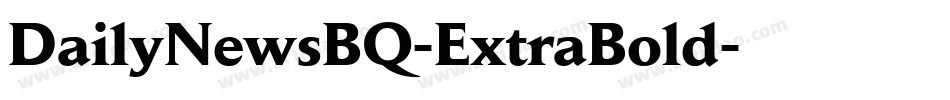 DailyNewsBQ-ExtraBold字体转换
