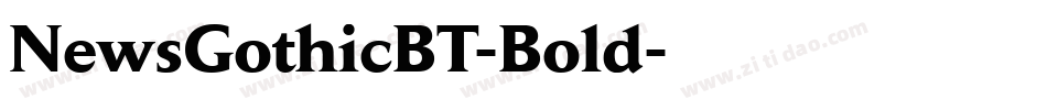 NewsGothicBT-Bold字体转换