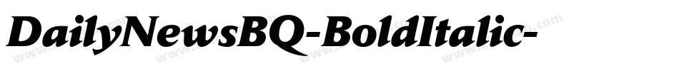 DailyNewsBQ-BoldItalic字体转换