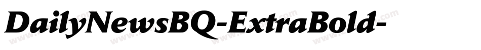 DailyNewsBQ-ExtraBold字体转换