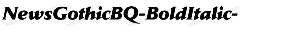 NewsGothicBQ-BoldItalic字体转换