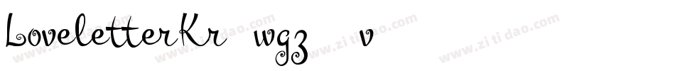 LoveletterKr3wgz-6v86字体转换