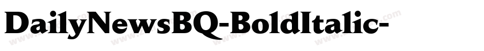 DailyNewsBQ-BoldItalic字体转换