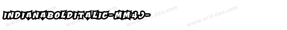 IndianaBoldItalic-mm4j字体转换