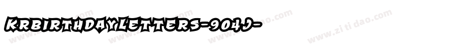 KrBirthdayLetters-9o4j字体转换