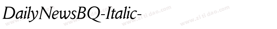 DailyNewsBQ-Italic字体转换