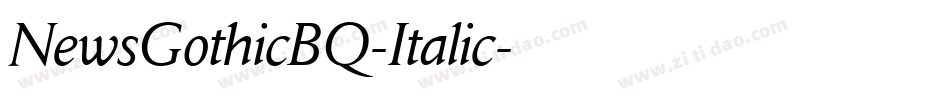 NewsGothicBQ-Italic字体转换