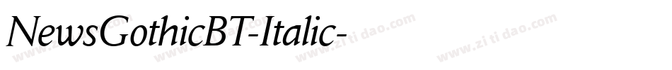 NewsGothicBT-Italic字体转换