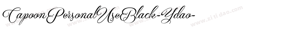 CapoonPersonalUseBlack-Ydao字体转换