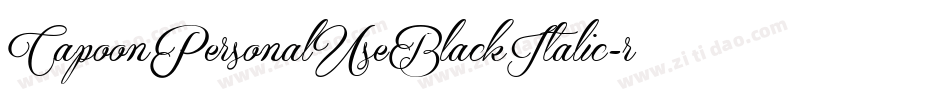 CapoonPersonalUseBlackItalic-r9q7字体转换
