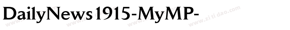 DailyNews1915-MyMP字体转换