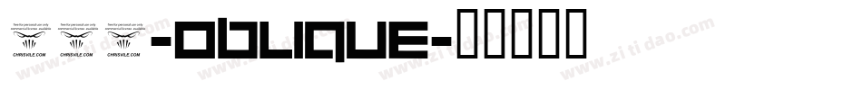 104-Oblique字体转换