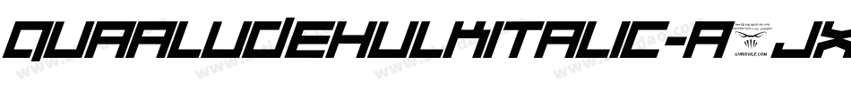 QuaaludehulkItalic-a1jx字体转换