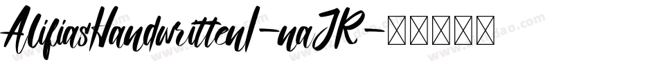 AlifiasHandwritten1-naJR字体转换