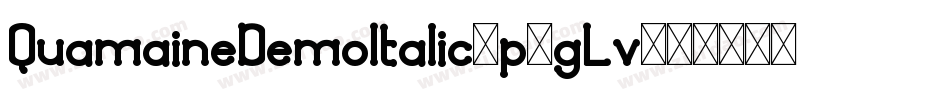 QuamaineDemoItalic-p7gLv字体转换