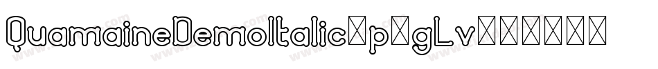 QuamaineDemoItalic-p7gLv字体转换