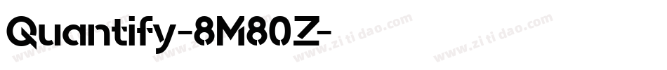 Quantify-8M80Z字体转换