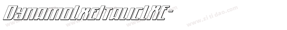 DynamoLxeItalicLXE字体转换