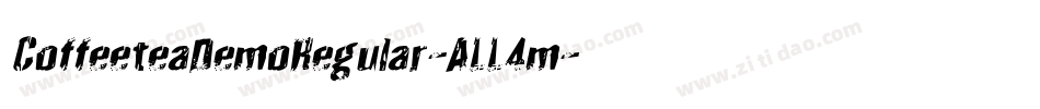 CoffeeteaDemoRegular-ALL4m字体转换