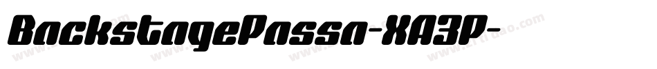 BackstagePassa-XA3P字体转换
